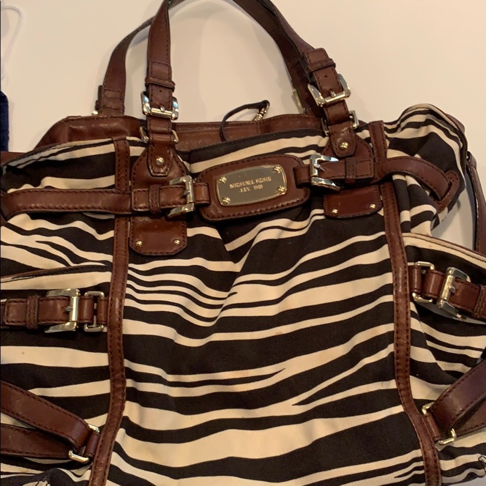 Michael Kors zebra tote bag